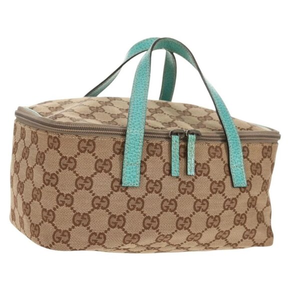 GUCCI GG Canvas Vanity Pouch Beige 124540 Auth BA8615V - Picture 2 of 16